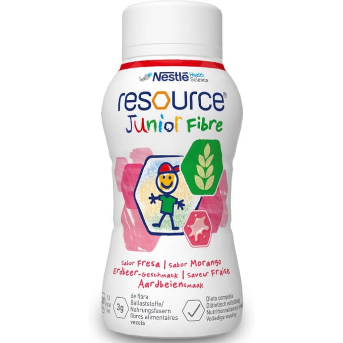 Resource Junior Fibre Aardbei 4x200 Drinkbare oplossing