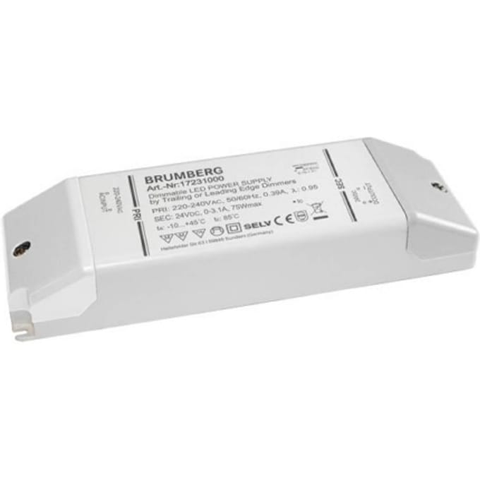 BRUMBERG LED-voeding 24 V DC, dimbaar, 12 - 75 W