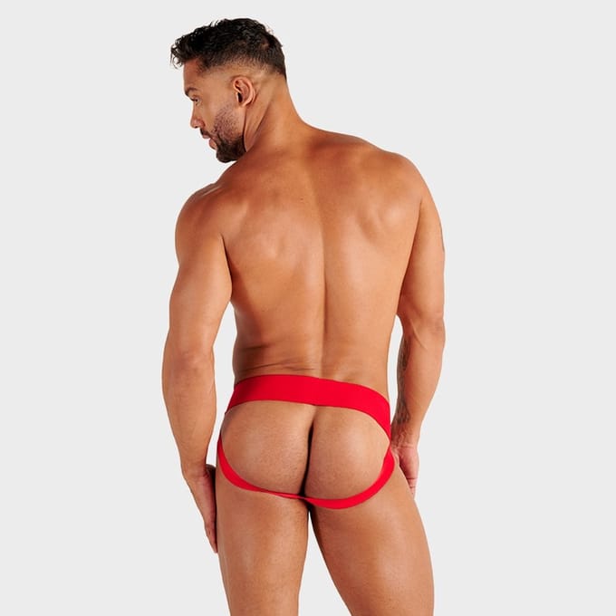 WOH heren microfiber jockstrap night universe rood