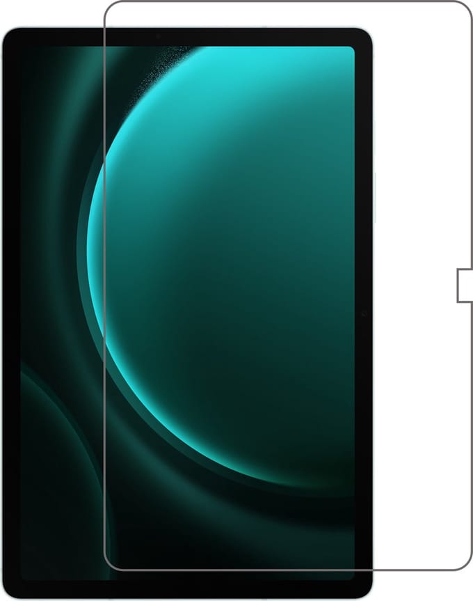 Screenprotector Geschikt voor Samsung Galaxy Tab S9 FE Plus - Extra Sterk - Beschermglas - Gehard Glas - Tempered Glass - Screen Protector