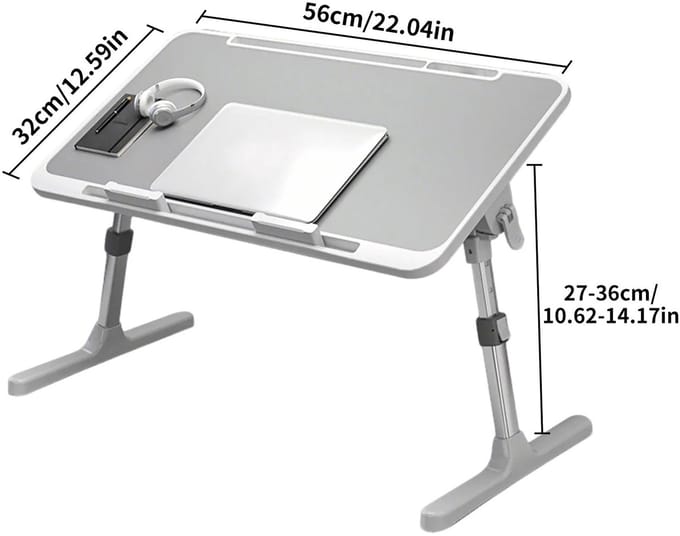 Zolara Opvouwbare Laptoptafel - Ergonomisch - Verstelbaar Bureau - Comfortabel Werken - Studeren - Ontspannen
