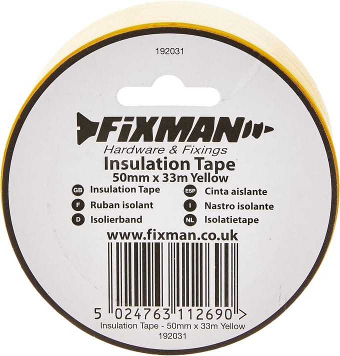 Isolatietape Elektrisch 50mm x 33m Geel - Sterke Zelfklevende Kwaliteit