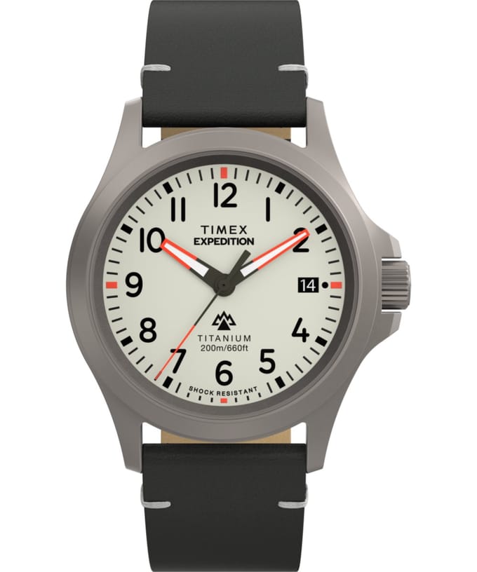 Timex Expedition North Field Post TW2W78200 Horloge - Leer - Zwart - Ø 38 mm