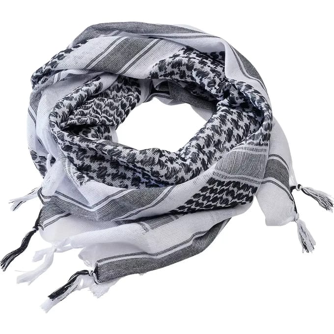 Brandit Unisex Sjaal - wit/zwart - Standard