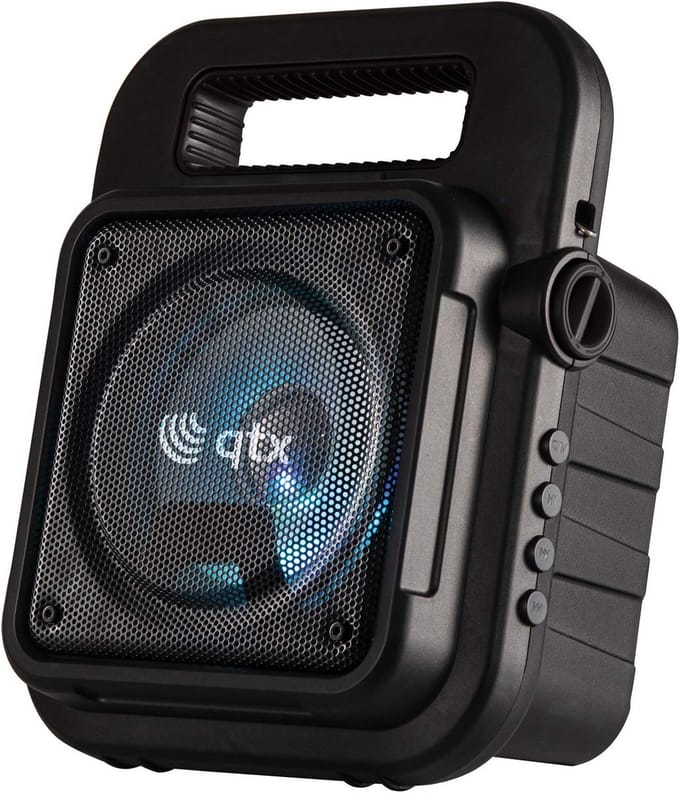 Draagbare Feest Speaker - Bluetooth Geluid - Muziek Afspelen - Ingebouwde Lichtshow - 10 Watt - Zwart