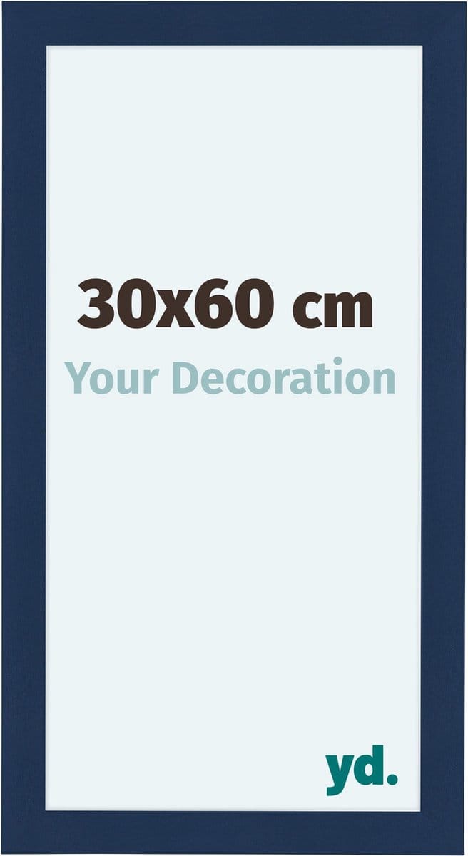 Your Decoration - Fotolijst 30x60 cm - MDF - Donkerblauw Geveegd - Como