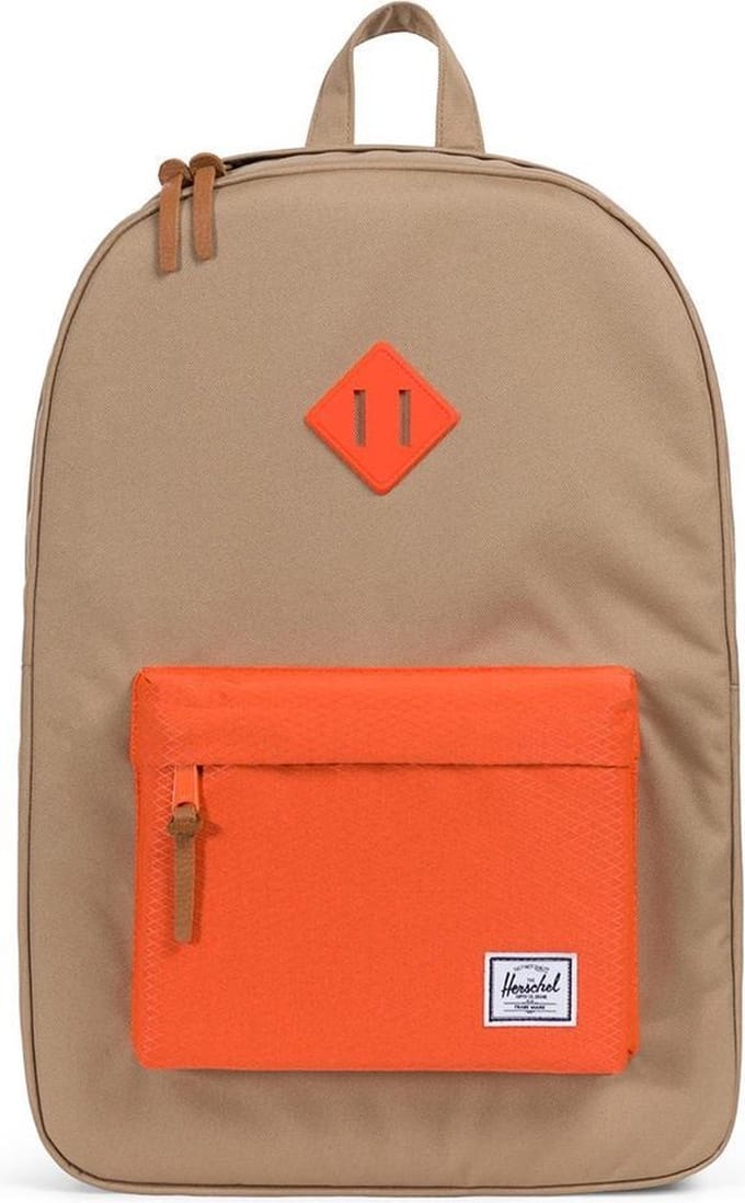 Herschel Heritage Rugzak Kelp/Vermillion Orange