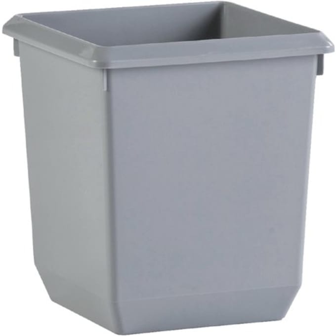 V-Part - Vierkant tapse papierbak 27 liter - Polypropylene - grijs - Prullenbak