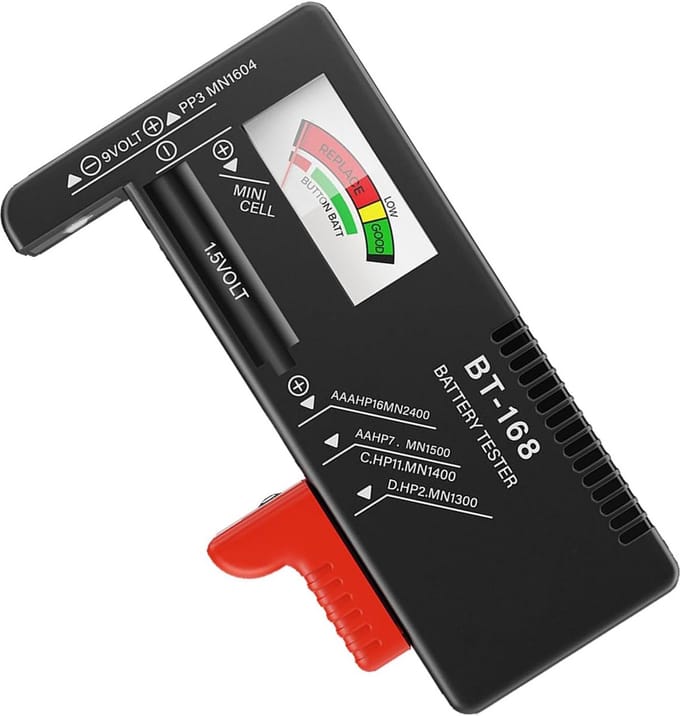 Universele Batterij Tester voor AA, AAA, C, D, 9V en Knoopcellen