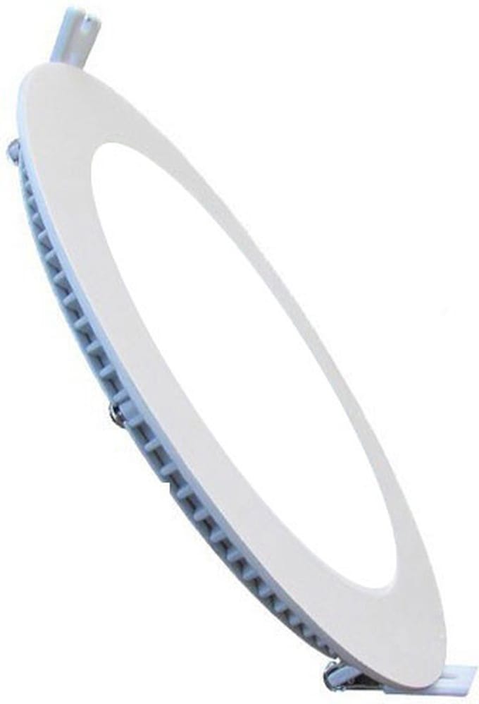 LED Downlight Slim - Inbouw - 6W - Helder/Koud Wit 6400K - Rond - Mat Wit - Aluminium - Ø120mm