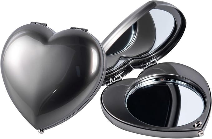 Mini Opvouwbare High Definition Spiegel met 1X/2X Vergroting - Compact en Draagbaar