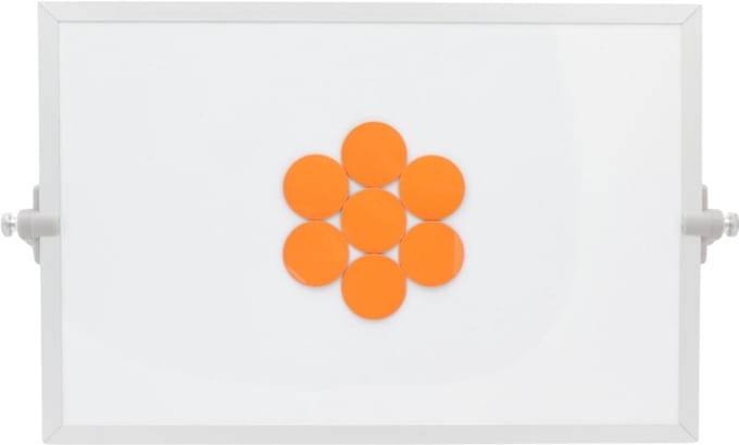 Sam Creative whiteboard magneten - Magnetisch Symbool - Cirkel 3 cm - Oranje - 25 stuks - Whiteboard