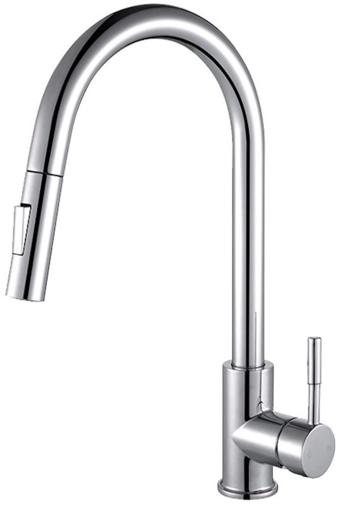 Uittrekbare RVS Keukenkraan - 40 cm Hoog - 2 sproeifuncties