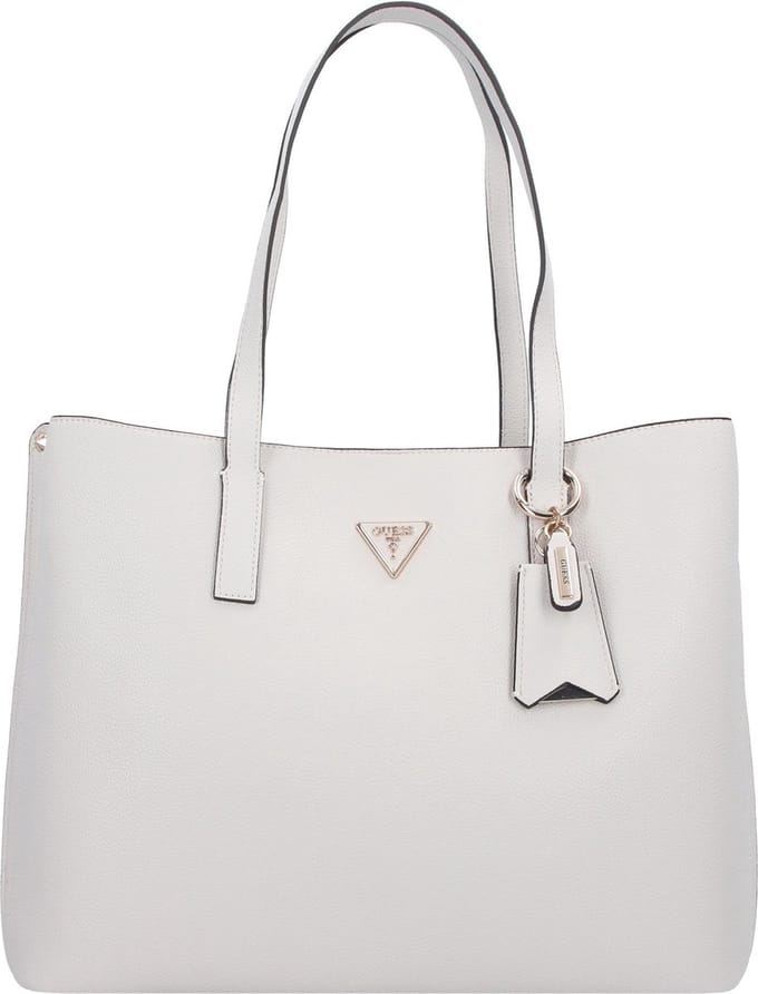 GUESS Schoudertas Shopper Meridian Girlfriend Tote Ivory Wit