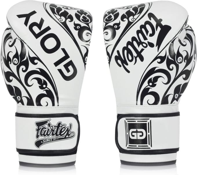 Fairtex (kick)bokshandschoenen Glory Limited Edition Wit 2.0 12oz