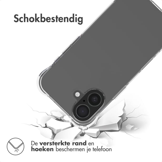 imoshion Hoesje - Geschikt voor Apple iPhone 17 - Shockproof Case - Transparant