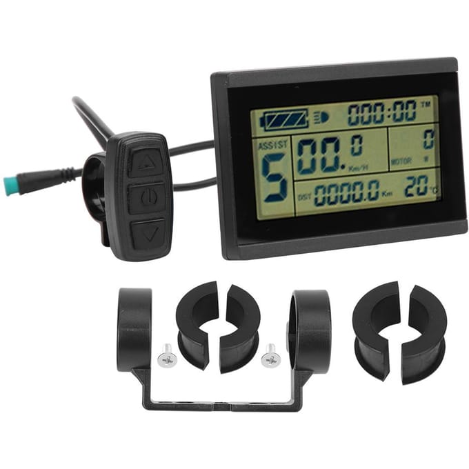 Conversion Vélo KTLCD3U Écran LCD Horizontal Noir et Blanc Connecteur Étanche black