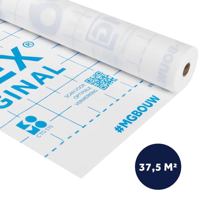 Polytex Original - damp-open isolatiefolie - waterkerend - buitenzijde dak & gevel - 1,50 x 25m