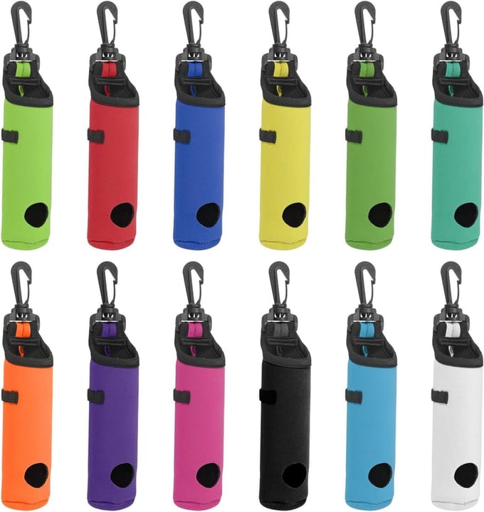 Draagbare Neopreen Golfbalhouder met Clip voor 3 Ballen en Tees