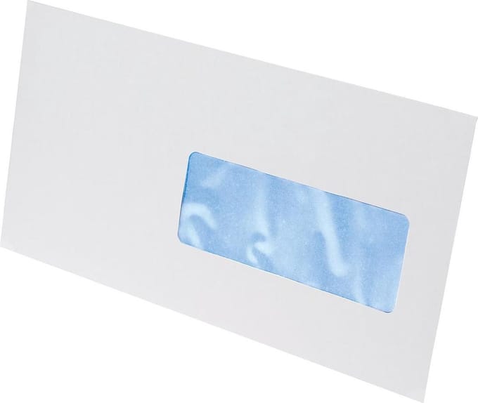 ENVELOP WIT 114X229 STRIP VENSTER RECHTS 80 GRAMS 500 STUKS
