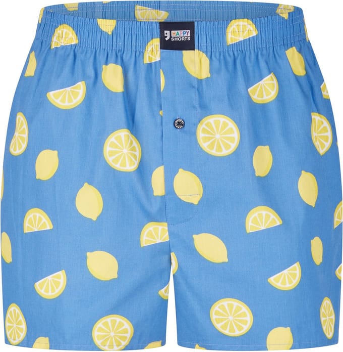 Happy Shorts Wijde Boxershort Heren Lemon Print - Maat M