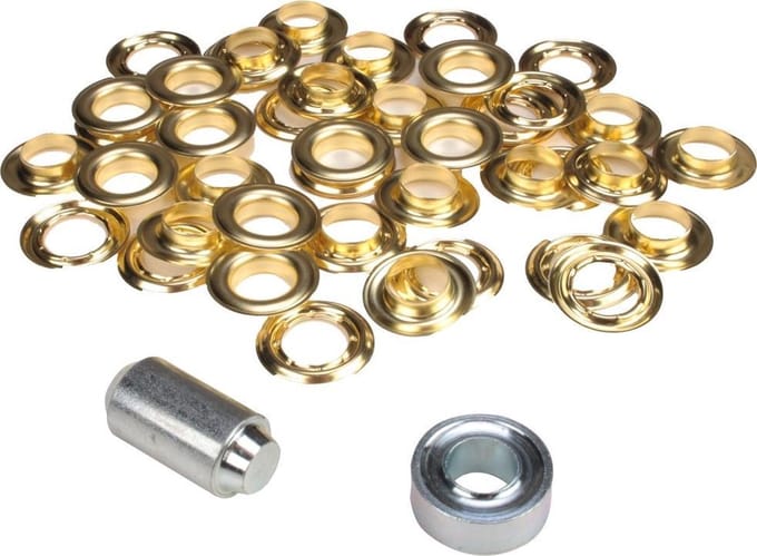 ESVO Ø 16 mm zeilringen - 25 ringen - messing - inclusief 1 stempel