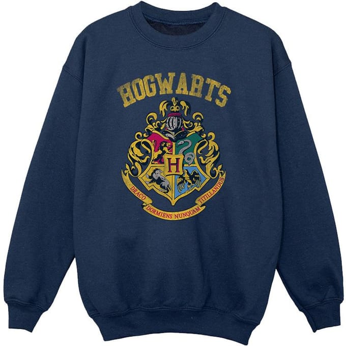 Harry Potter Meisjes gevuld Varsity-sweatshirt met helm (Marineblauw)