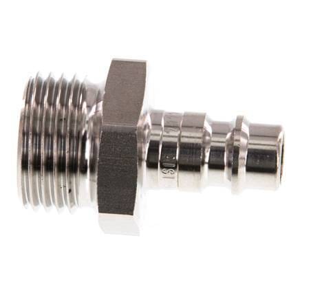 RVS 306L DN 7.2 (Euro) Luchtkoppeling Insteeknippel G 1/2 inch Buitendraad - CLP7-M-SSL-P-012