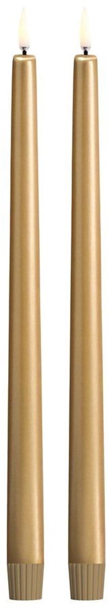 Uyuni - LED kroonluchter - dinerkaars Slanke LED kaars - Goud - 2-pack - 2,3 x 32 cm - met dimfunctie