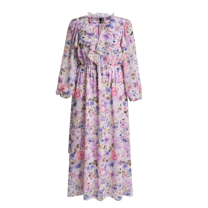 Bloemenlange mouwen jurk dames Mat Fashion