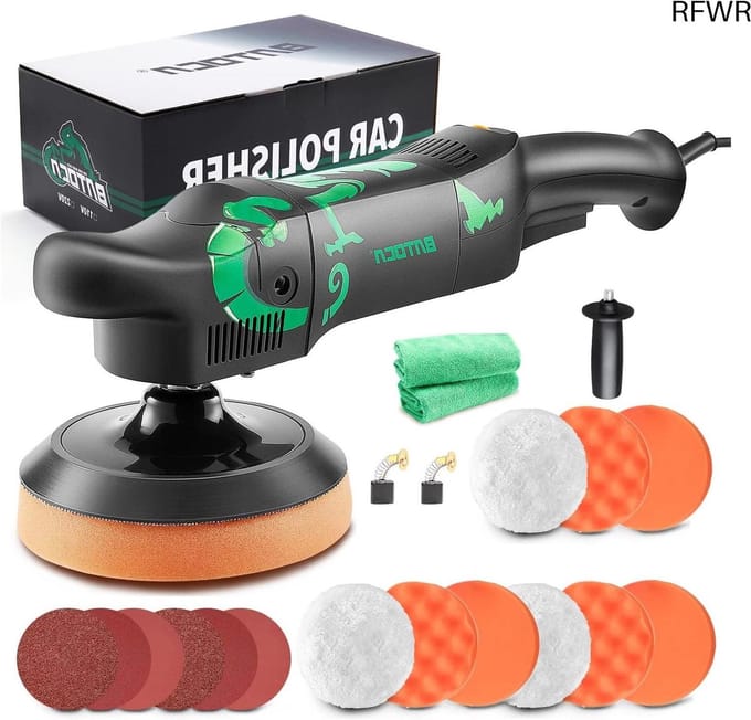 RFWR® Professionele Polijstmachine 850W - Auto Polijstmachine met 6 Snelheden en Multi Accessoires