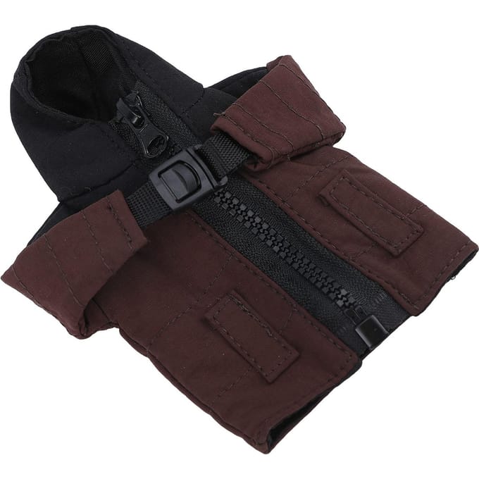 Mini Donsjas Sleutelhanger Multifunctioneel Cool Mini Jas Sleutelhanger met Rits Unieke Grappige Bedel Innovatief Bruin black