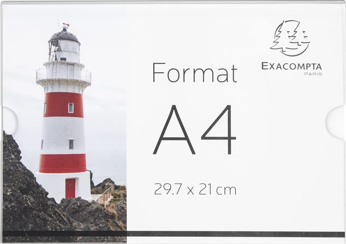 Exacompta 10x Wandpocket A4 horizontaal - Transparant - 84858QD