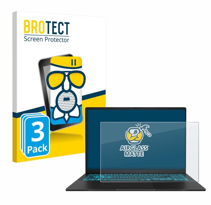 BROTECT - Screenprotector voor ASUS V16 V3607 - Folie Beschermfolie Beschermglas matte 3 Stuks