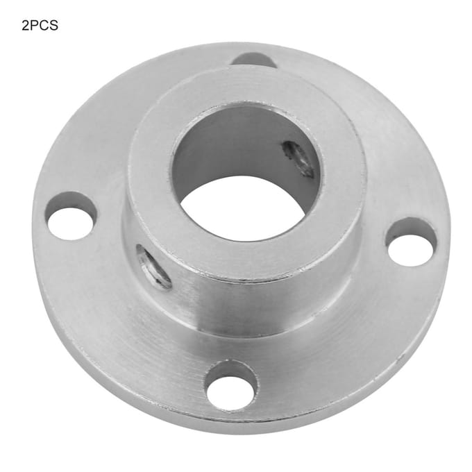 2 stuks M4 Starre Flenskoppeling Motoras Koppeling Connector ID 12mm OD 18mm gray