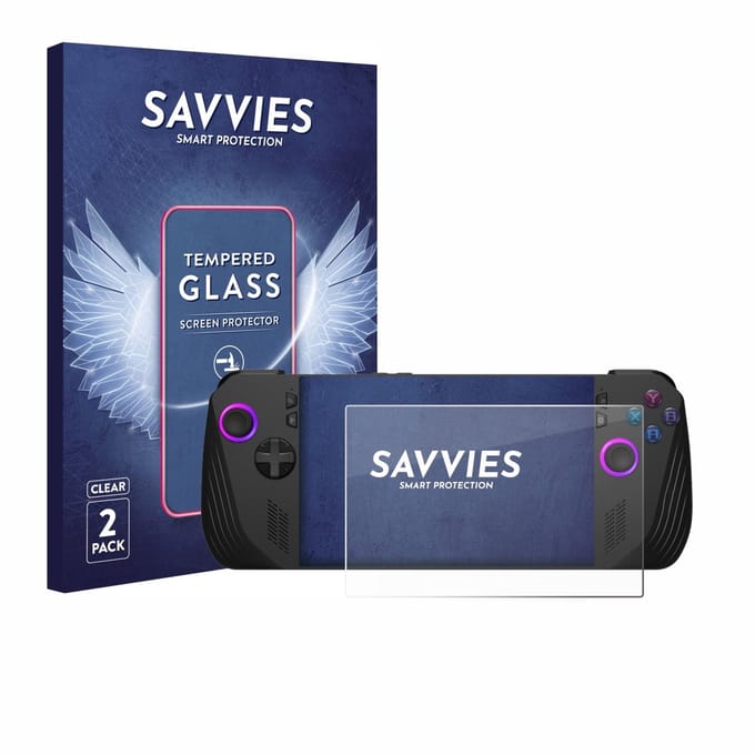 Savvies - Glas Screenprotector voor ASUS ROG Ally X (2024) - Gehard Beschermglas 9H 2 Stuks