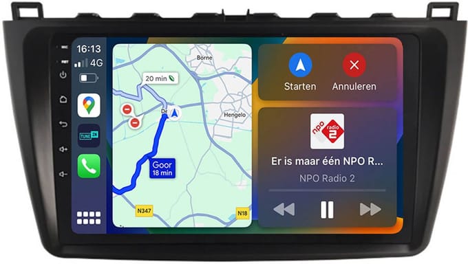 BG4U - Android navigatie radio geschikt voor Mazda 6 2007-2012 met Apple Carplay en Android Auto