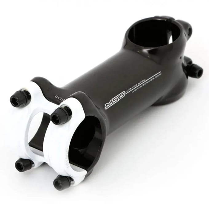 Msc Mirage 31.8 Mm Fiets Stuurpen Wit,Zwart 70 mm / 7º