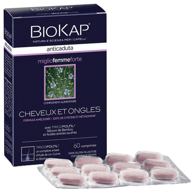 Biokap Anticaduta Haar en Nagels Voor Vrouwen 60 Tabletten