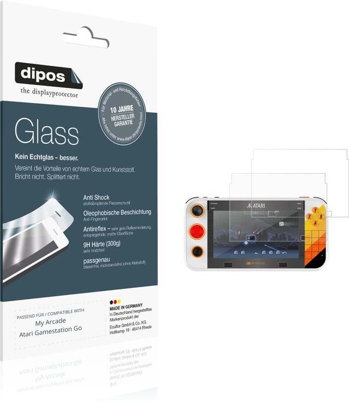 dipos – 2x Matte Pantserfolie geschikt voor My Arcade Atari Gamestation Go | 9H Screenprotector