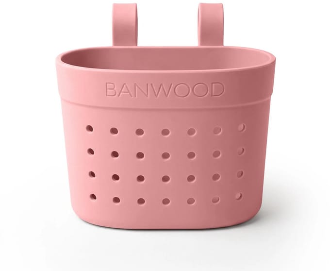 Banwood - Pin & Ride basket - Fietsmandje - Mandje voor stepjes - Raspberry - Roze