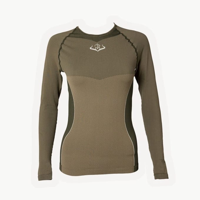 Pasion Morena Thermal Compressive Technical Lange Mouwen Basislaag Groen L Vrouw