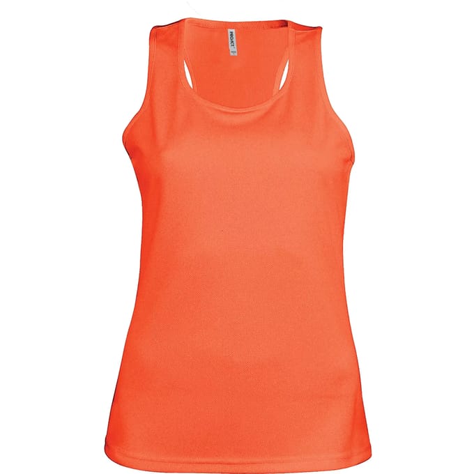 Damessporttop overhemd 'Proact' Fluorescent Oranje - M