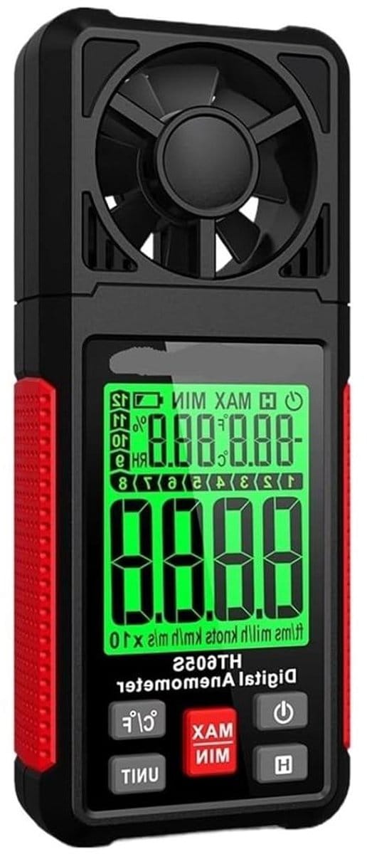 Digitale Anemometer - Windsnelheidsmeter Luchtsnelheidsmeter - Omgevingsmonitoring - Temperatuur Vochtigheidsmeter - 300 g - null
