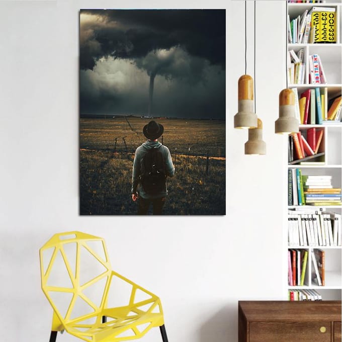DINGPU Foret rond complet 5D bricolage diamant peinture 3D broderie point de croix 5D décor à la maison 20X30CM black