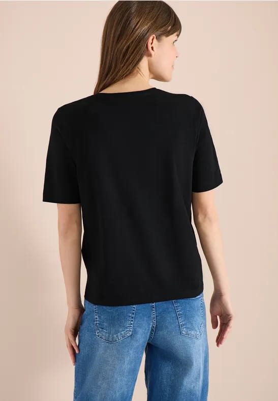 Basic Shirt met V-hals