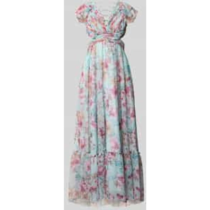 regular fit maxijurk met allover bloemenprint