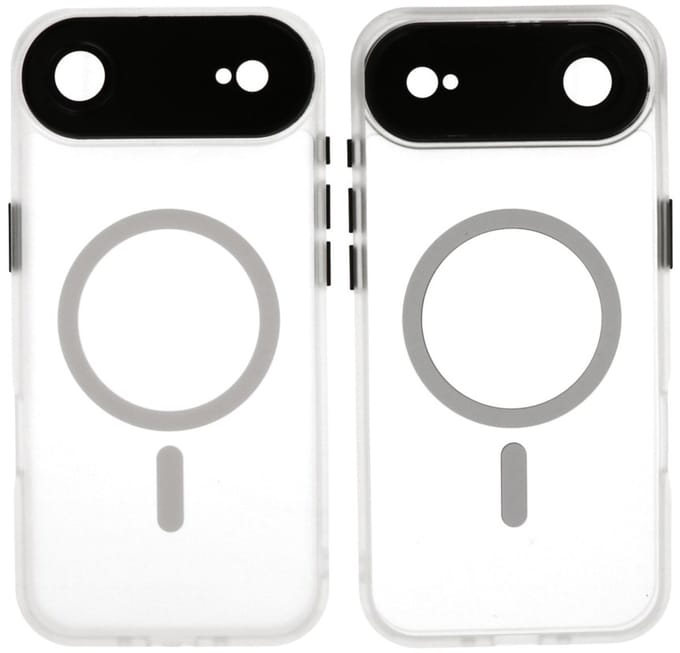 MagSafe Hoesje Geschikt voor iPhone Air - Mat-Transparent met Camera Beschermer Case - Wit