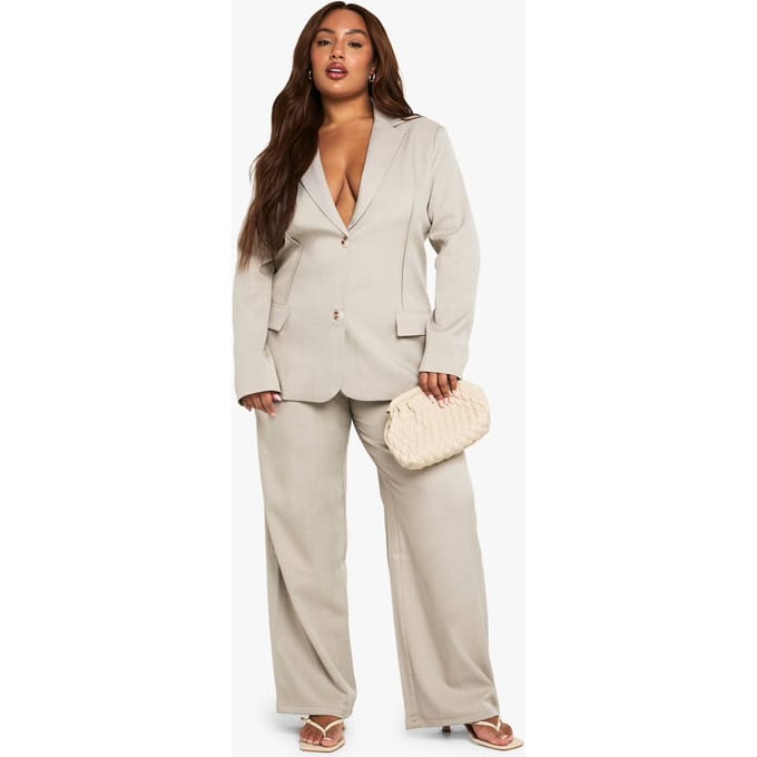 boohoo Dames Plus Op Maat Gemaakte Boyfriendbroek | Verstandig | Maat: 48