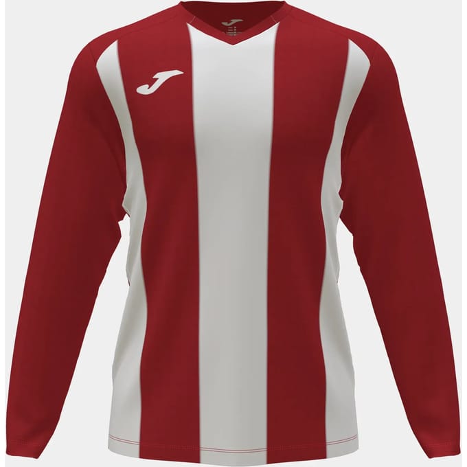Joma Pisa II Voetbalshirt Lange Mouw Heren - Rood / Wit | Maat: M